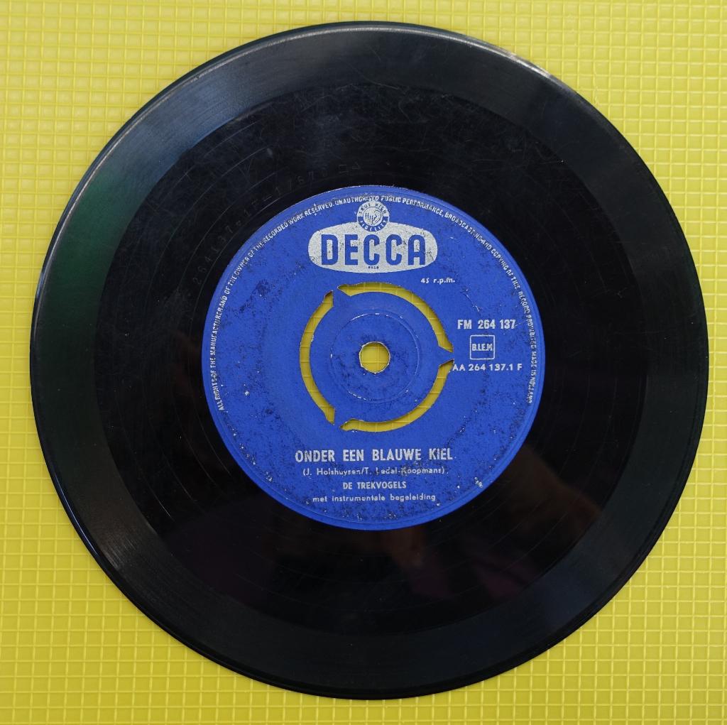 de trekvogels - onder een blauwe kiel, Gebruikt, Voor 1960, 7 inch, Single