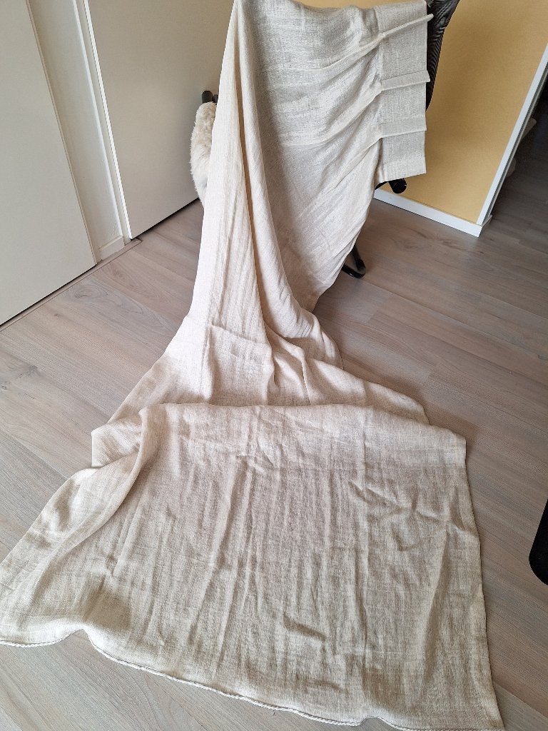 Nieuwe vitrage/ inbetween 2.29 hoog, Vitrage, Met haken, Overige merken, Beige