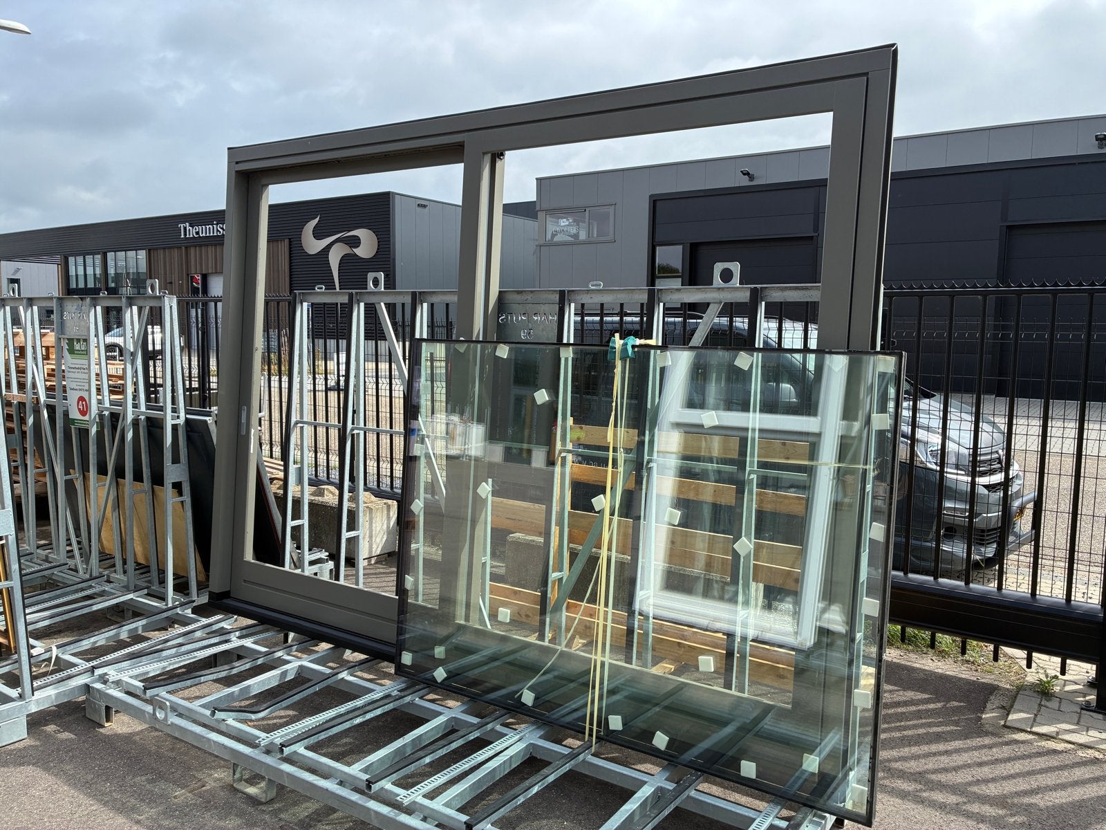 Showroom hefschuifpui + plisse hor +glas, Ophalen, Gevelraam of Ruit, Gebruikt, 160 cm of meer