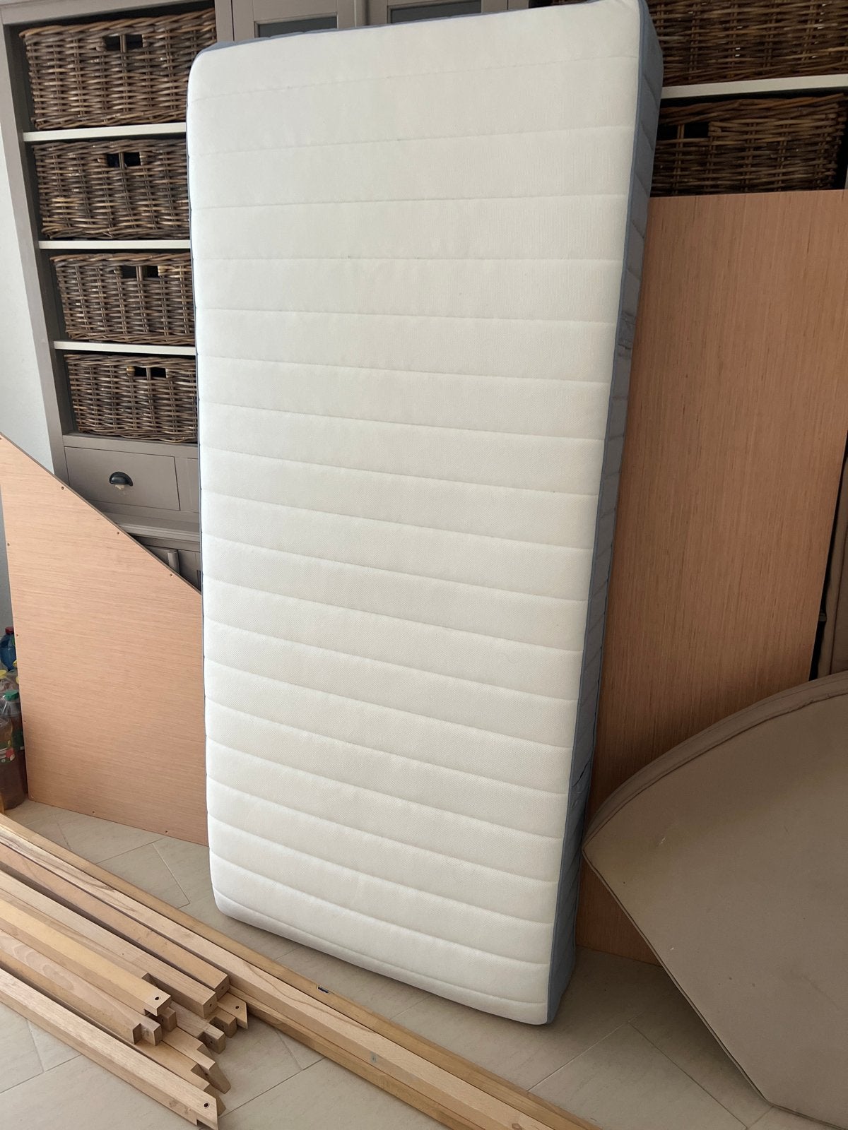 Pocketveringmatras 90x200 - Zo goed als nieuw, Ophalen, 100 cm, Eenpersoons, Zo goed als nieuw