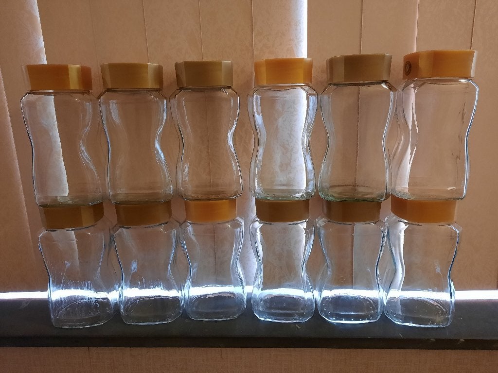 lege glazen koffie potten, Ophalen, Voorraadpot, Wit, Overige merken