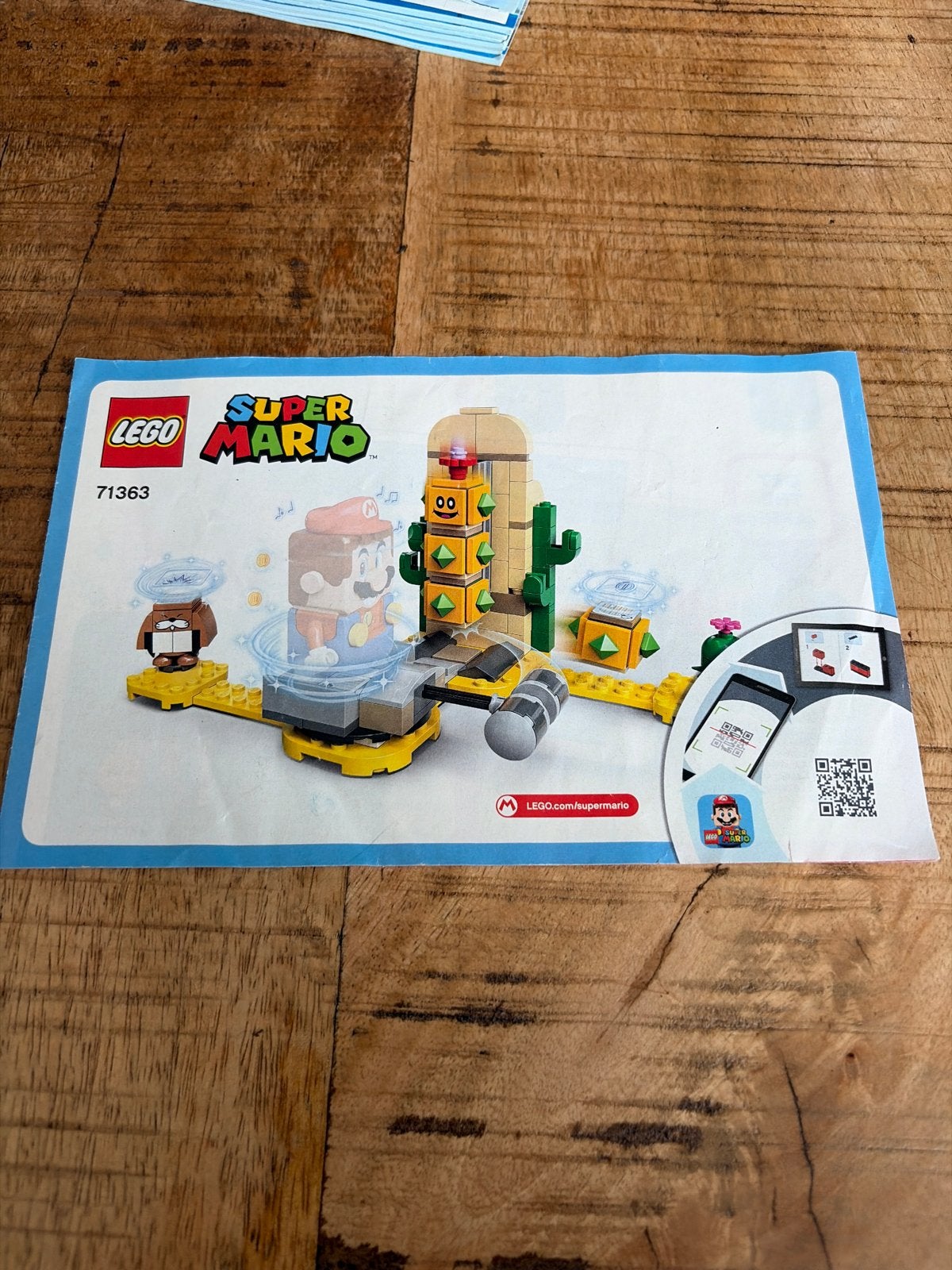 Lego Super Mario 71363 Desert Pokey  handleiding, Lego, Ophalen of Verzenden, Zo goed als nieuw, Compleet