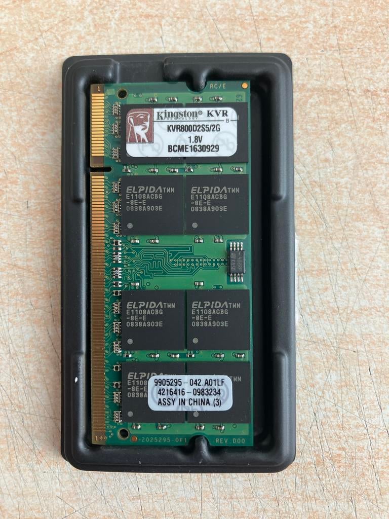 Kingston KVR800D2S5/2G 2GB DDR2 SODIMM RAM Geheugen, Computers en Software, RAM geheugen, Verzenden, Zo goed als nieuw, DDR2, 2 GB