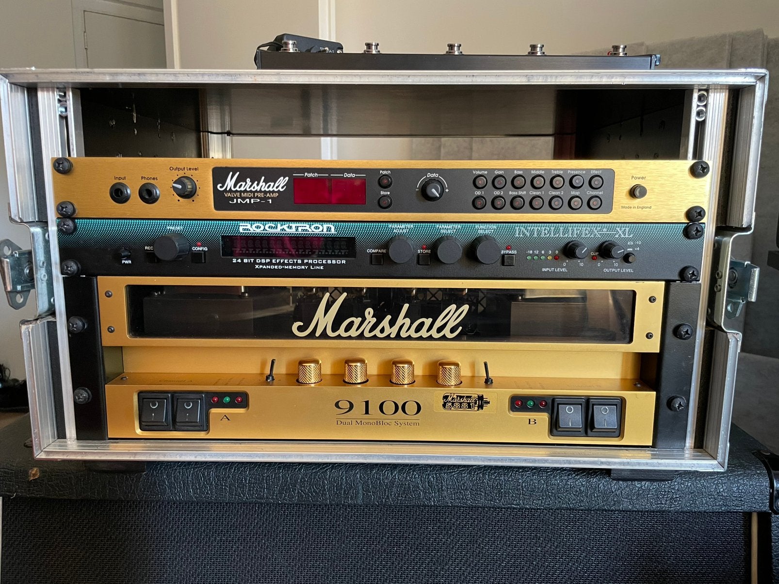 Compleet Racksysteem Marshall Rocktron, Muziek en Instrumenten, Versterkers | Bas en Gitaar, Ophalen, Zo goed als nieuw, Minder dan 50 watt