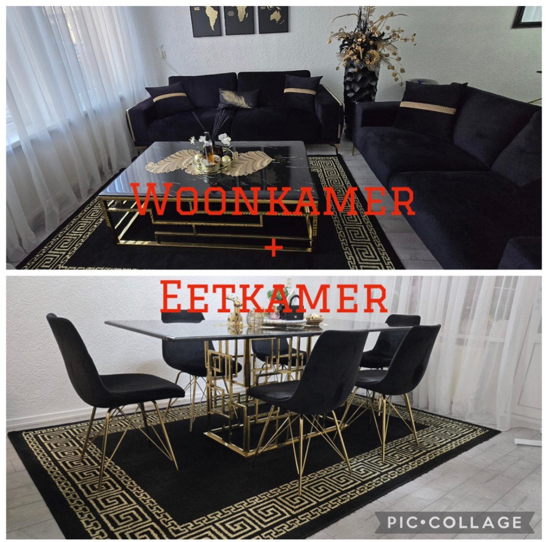Complete woonkamer en eetkamer, Ophalen