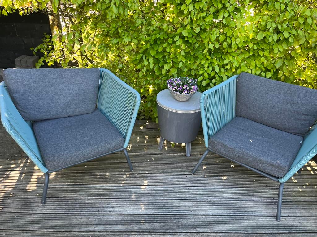 Twee tuinstoelen van intratuin zgan type Iris, Overige materialen, Zo goed als nieuw, Loungeset, Stoel