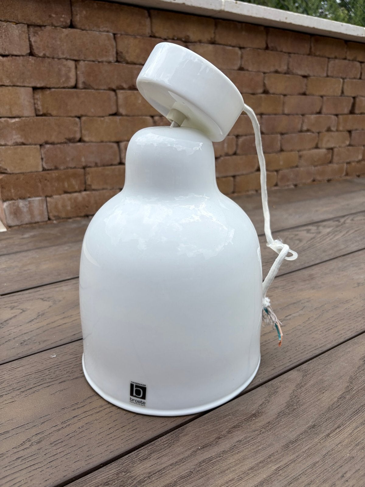 Broste Copenhagen Plafondlamp Wit keramiek, Ophalen, Gebruikt, Keramiek, E27 (groot)