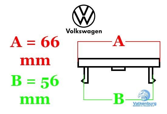 ORIGINELE VW Volkswagen naafkap naafdop set zwart, Gebruikt, -, Verzenden, -
