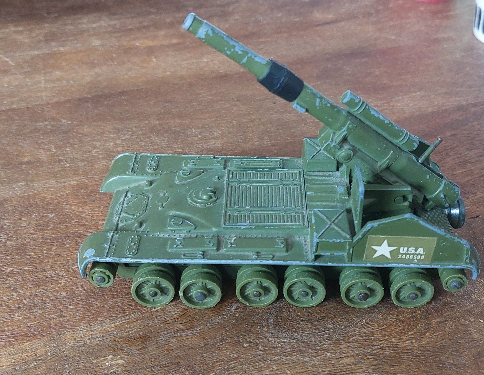 Dinky Toys 155 mm Mobile Gun - Vintage Speelgoed Tank, Ophalen of Verzenden, Gebruikt