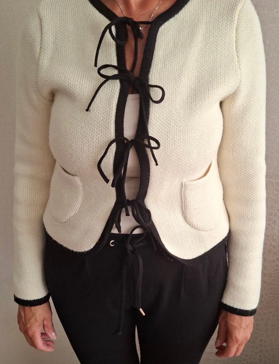 Vest met strikjes zara, Ophalen, Zo goed als nieuw, Maat 42/44 (L), Wit