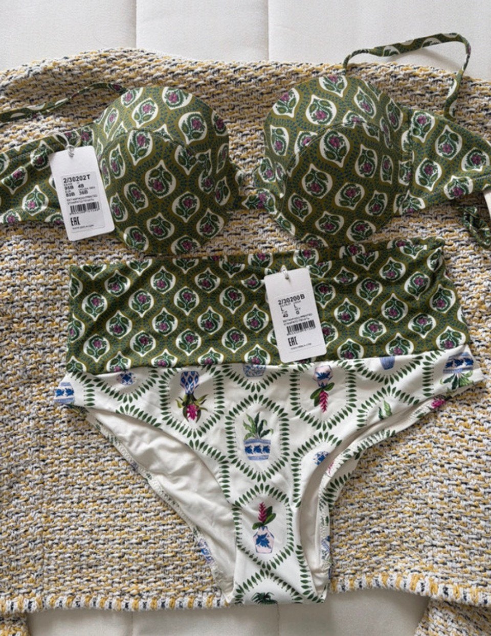 Gisela nieuwe beugel bikini 80 B/ L grien print, Ophalen of Verzenden, Nieuw, Groen, Bikini