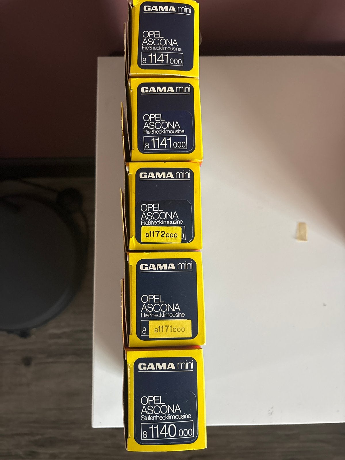GAMA Mini Opel Ascona modelauto's (5 stuks), Ophalen of Verzenden, Nieuw, Auto, Gama