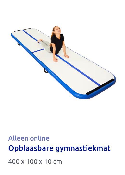 Gymnastiekmat / airtrack, Ophalen, Gebruikt, Blauw, Materiaal