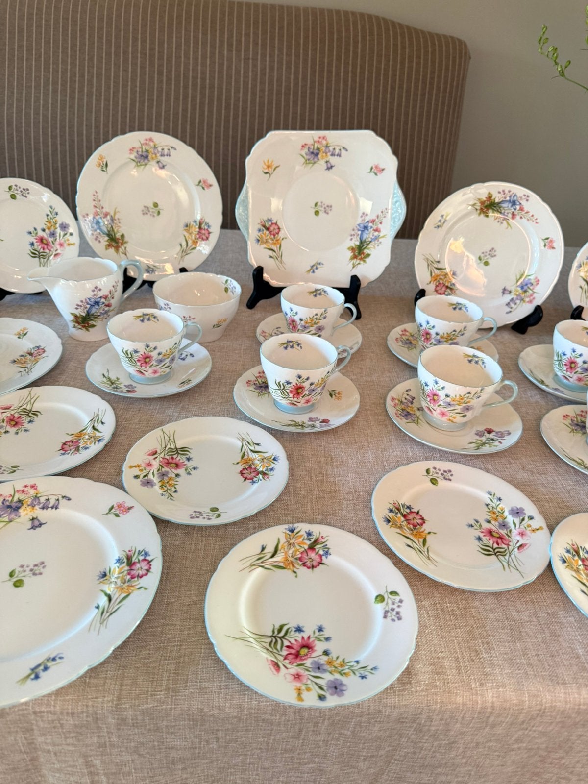 Shelley Wildflowers porseleinen ontbijt servies antiek 1907, Ophalen