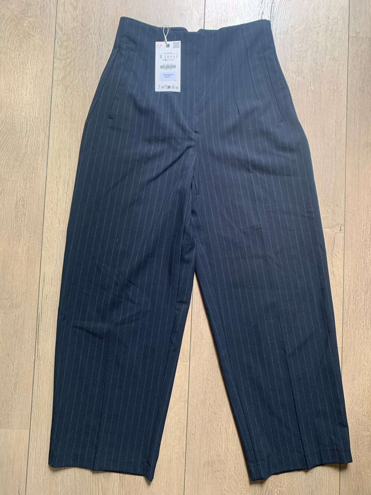 Zara gestreepte culotte broek - Maat S, Blauw, Nieuw, Ophalen of Verzenden, Driekwart