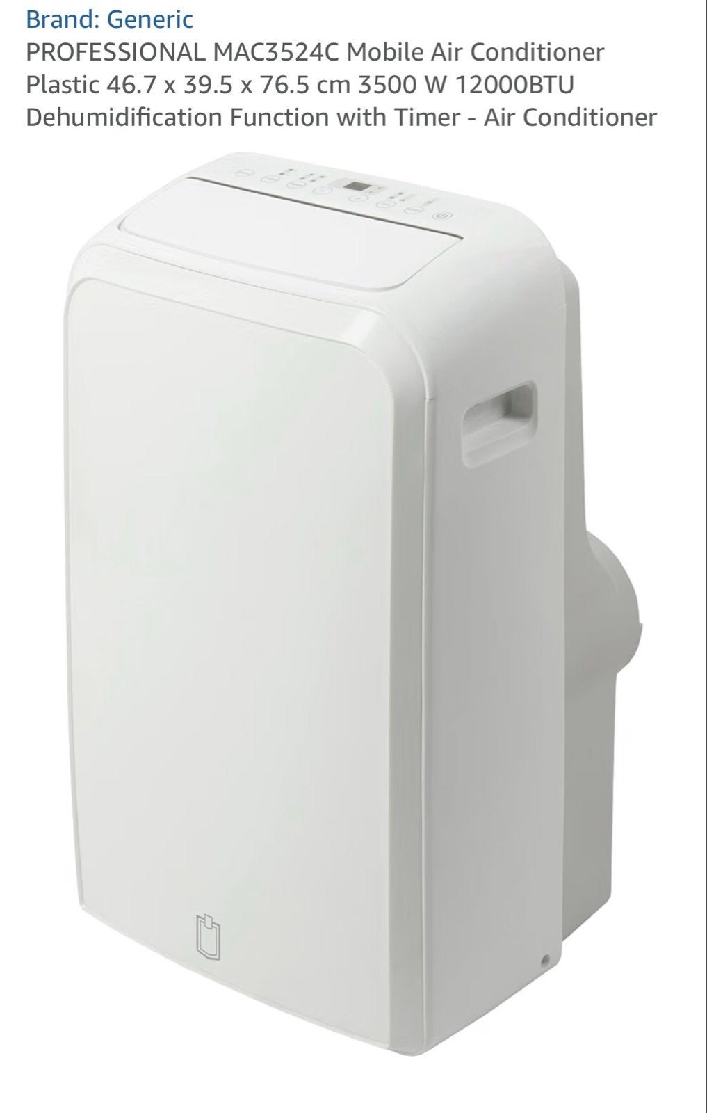 Mobiele airco 12000 BTU met slang en verloopstukken, Ophalen, Gebruikt, 3 snelheden of meer, Koelen en Ontvochtigen