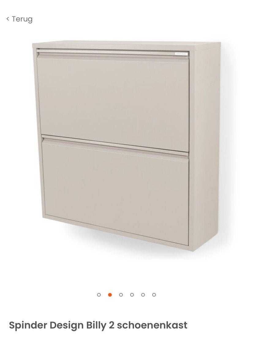 Schoenenkast Billy 2 Spinders Design Silky Taupe, Ophalen, Zo goed als nieuw