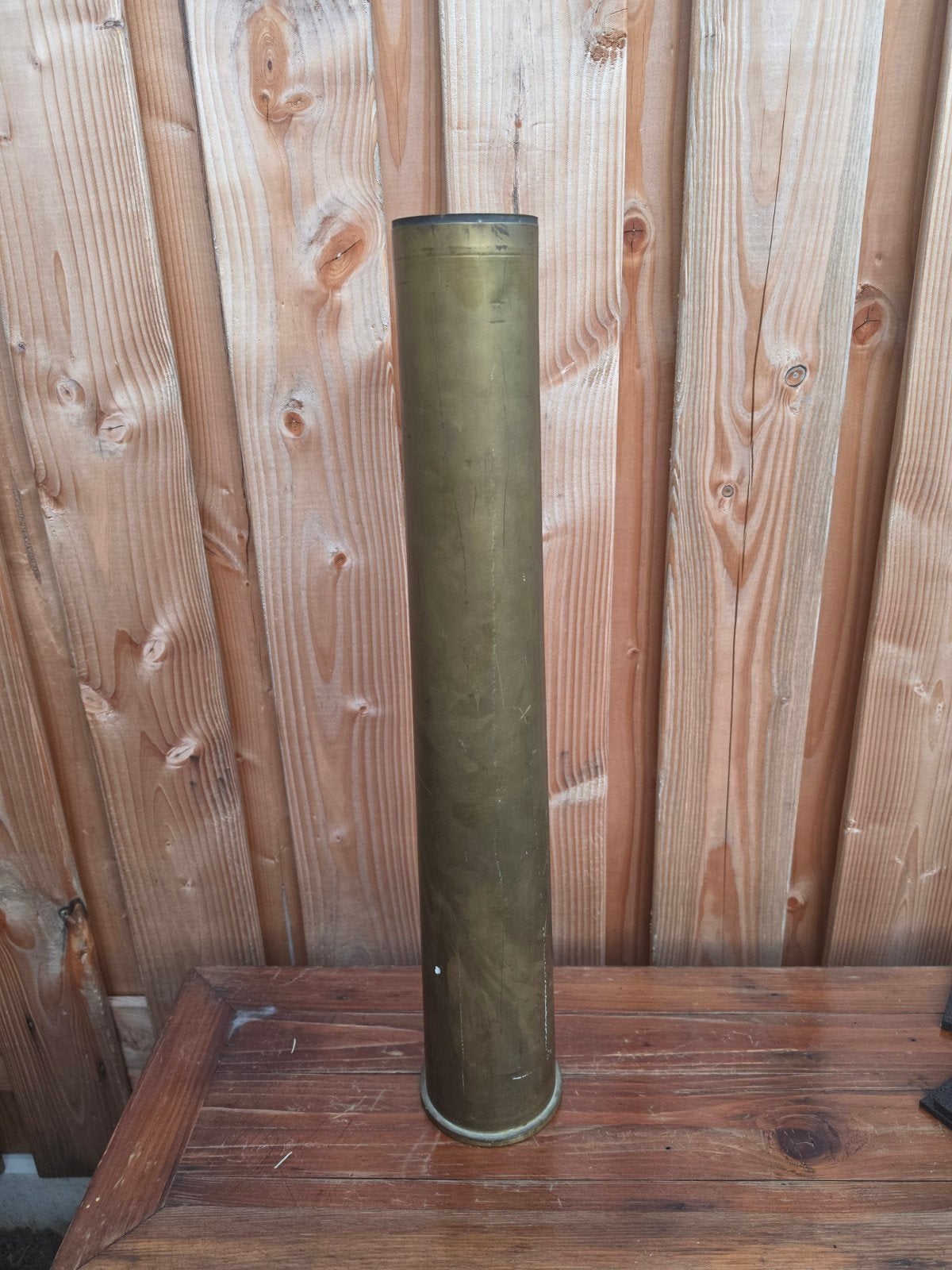 Grote messing artillerie granaathuls - WOII, Verzamelen, Ophalen, Landmacht, Nederland, Hulzen of Bodemvondsten