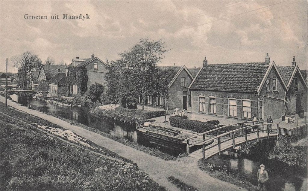 702-408-043 Groeten Uit Maasdijk, Verzamelen, Ansichtkaarten | Nederland, Verzenden, Voor 1920, Zuid-Holland