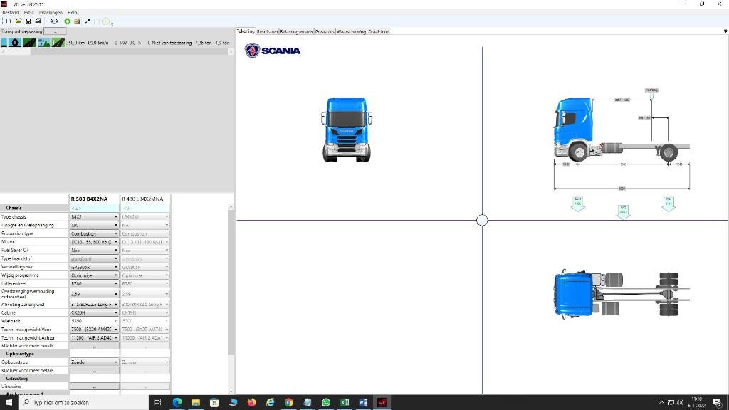 Scania Voertuig Optimizer 1.0, Verzenden