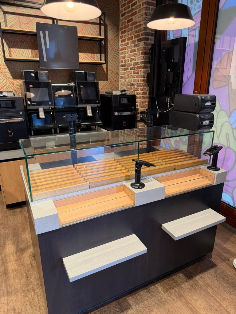 Professionele horeca vitrinecounter / toonbank met glas, Ophalen