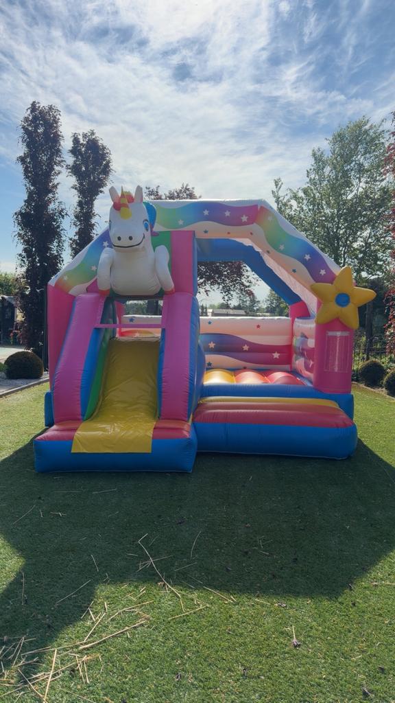 Springkussen “Unicorn” te huur, Ophalen of Verzenden, Zo goed als nieuw, Overige
