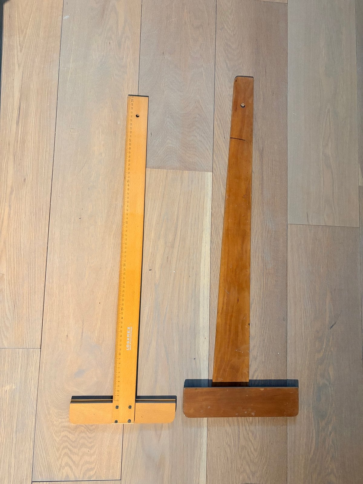 Vintage Tekenlinialen (T-linialen) - Logarex, Ophalen, Gebruikt, Minder dan 130 cm