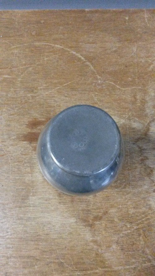 Vaas, sier vaas van metaal, rond, Ophalen of Verzenden