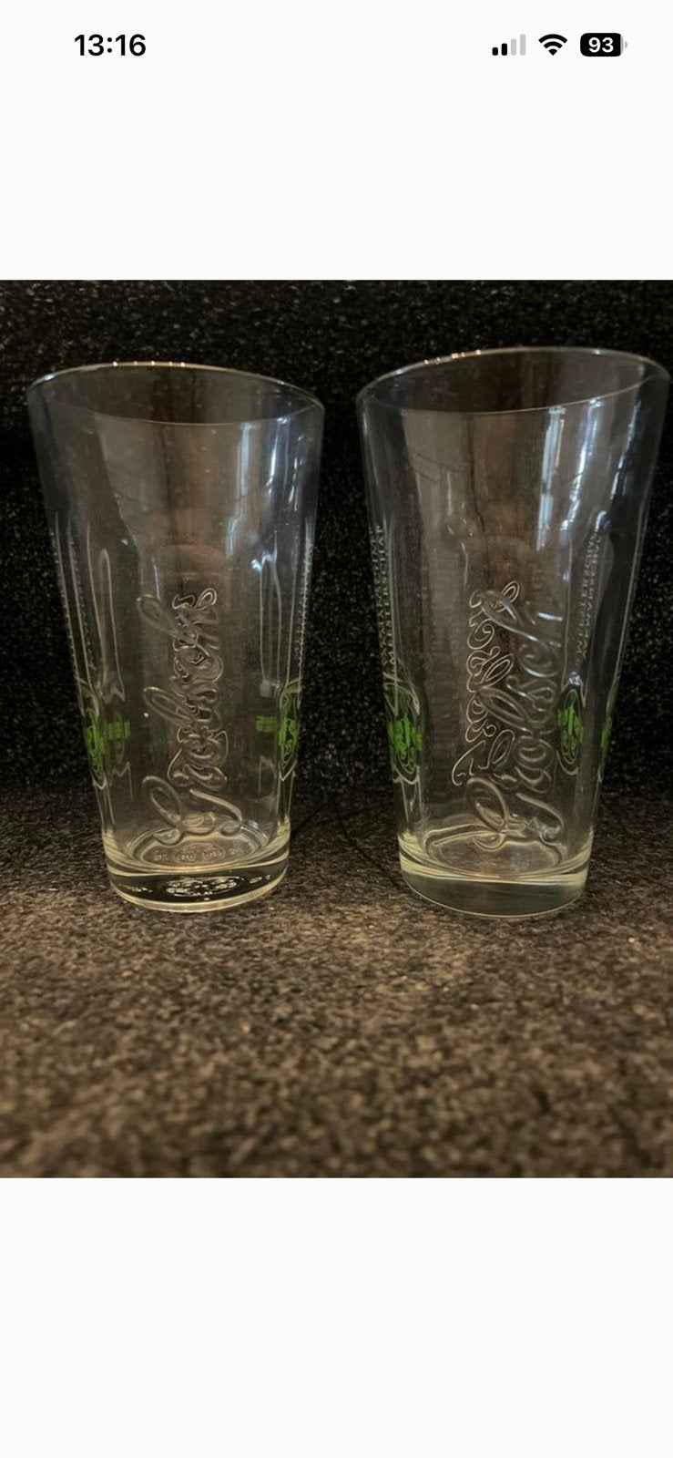 Twee originele Grolsch bierglazen, Verzamelen, Biermerken, Ophalen of Verzenden, Nieuw, Glas of Glazen, Grolsch