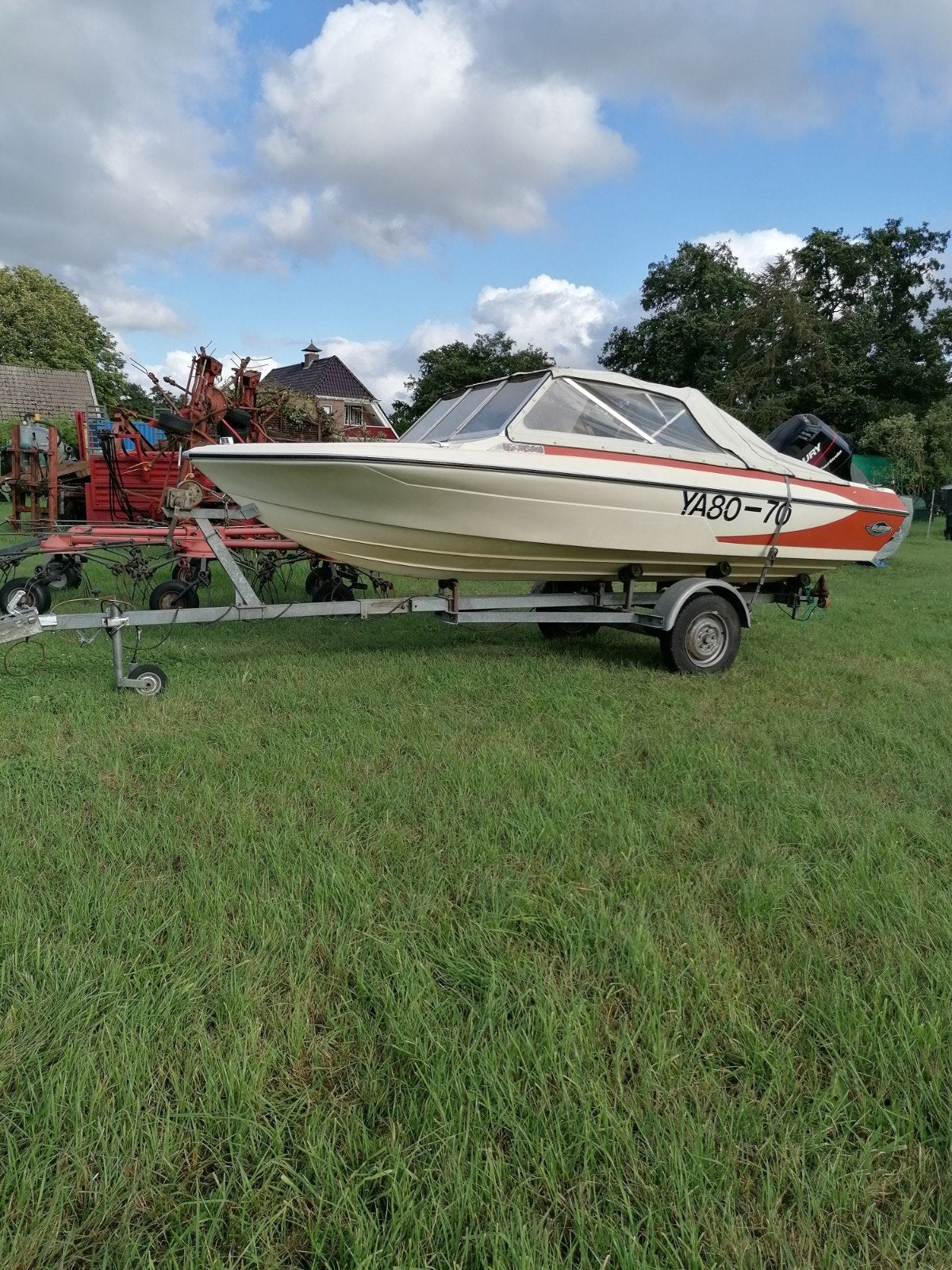 Glastron speedboot met 50 pk mercury motor en trailer, weini, Watersport en Boten, Ophalen, Gebruikt, 1.00 - 1.50 meter, 5 m