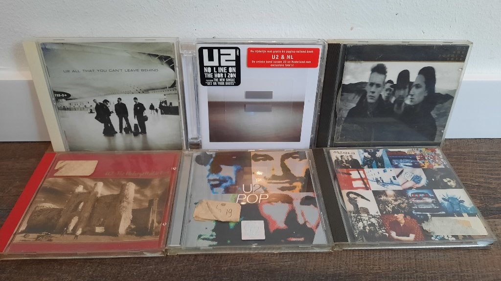 Partij van 6 U2 CD's Muziek Albums, Ophalen of Verzenden, Gebruikt, Poprock