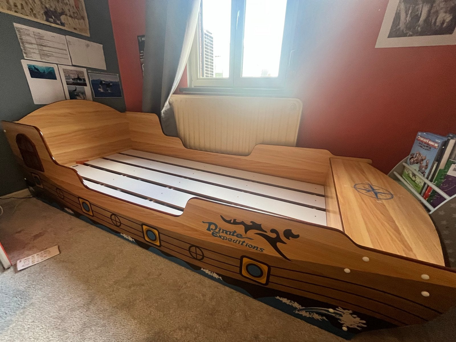 Piratenbed voor kinderen - VIPACK Furniture, Ophalen, 85 tot 100 cm, Gebruikt, Lattenbodem