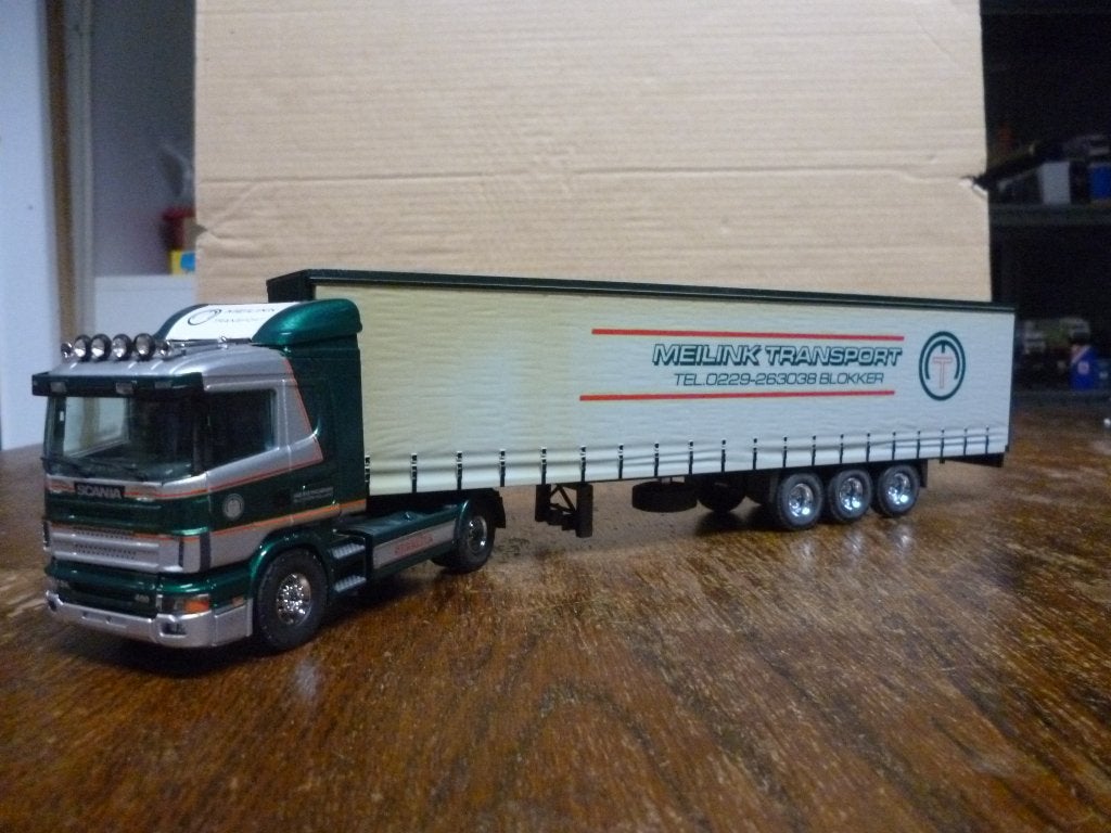 Tekno Scania R4 Meilink, Ophalen of Verzenden, Zo goed als nieuw, Bus of Vrachtwagen, Tekno