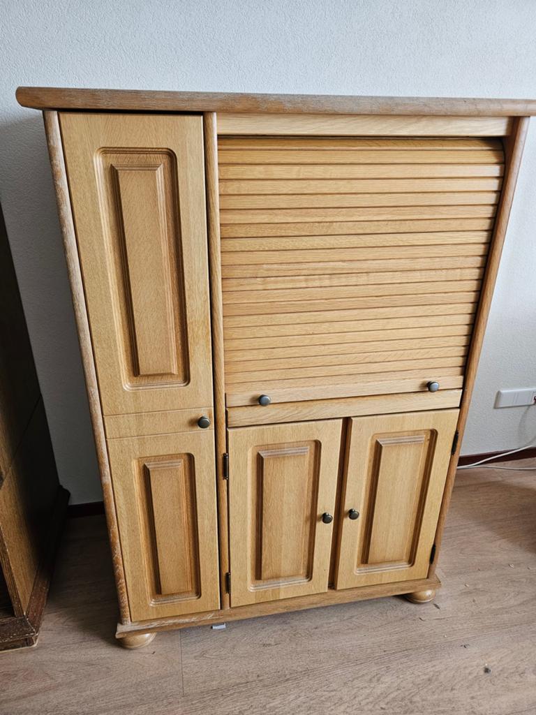 Eiken computerkast, Huis en Inrichting, Ophalen, Gebruikt, 120 tot 170 cm