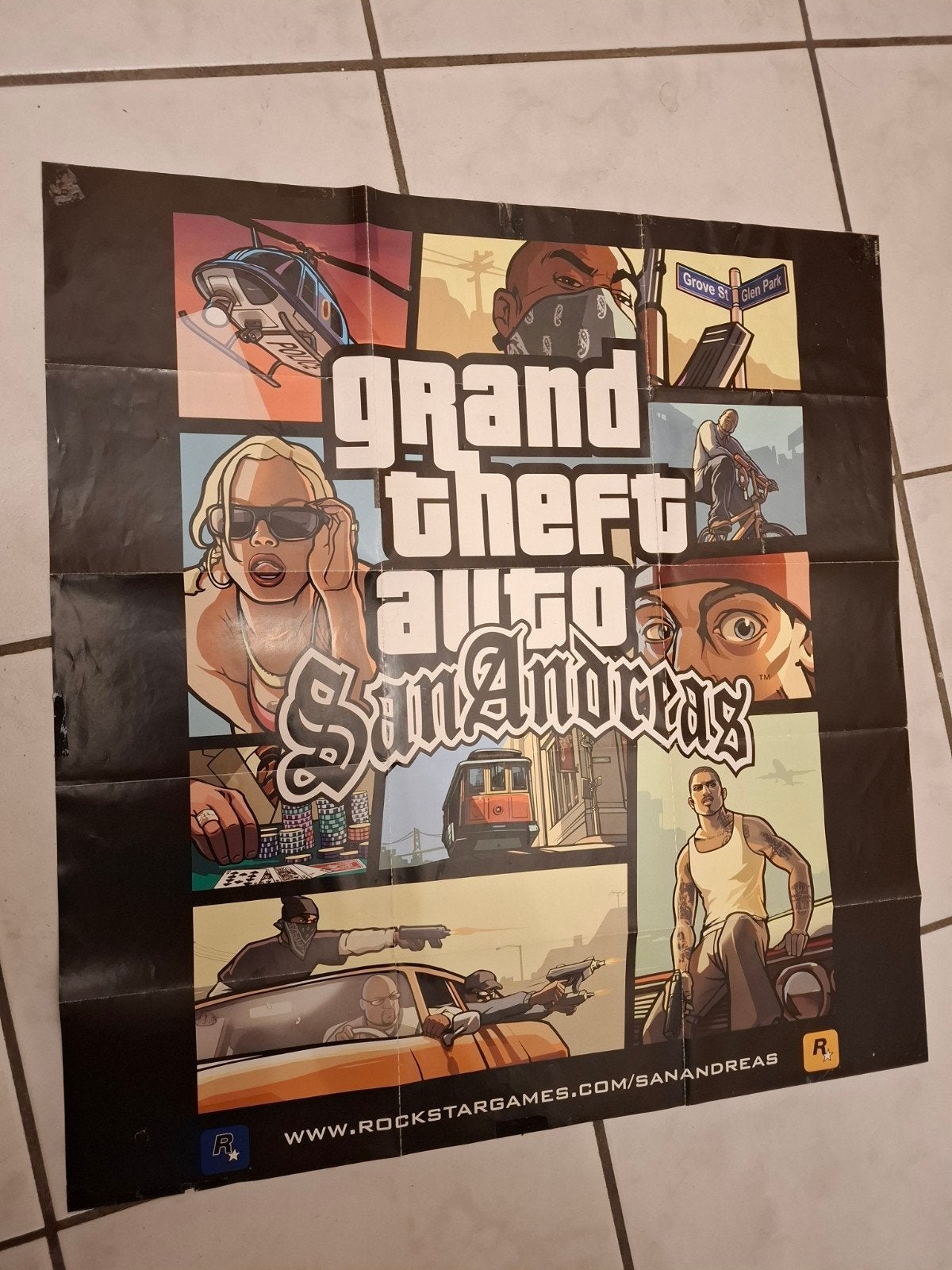 GTA San Andreas Originele poster Playstation 2, Ophalen of Verzenden
