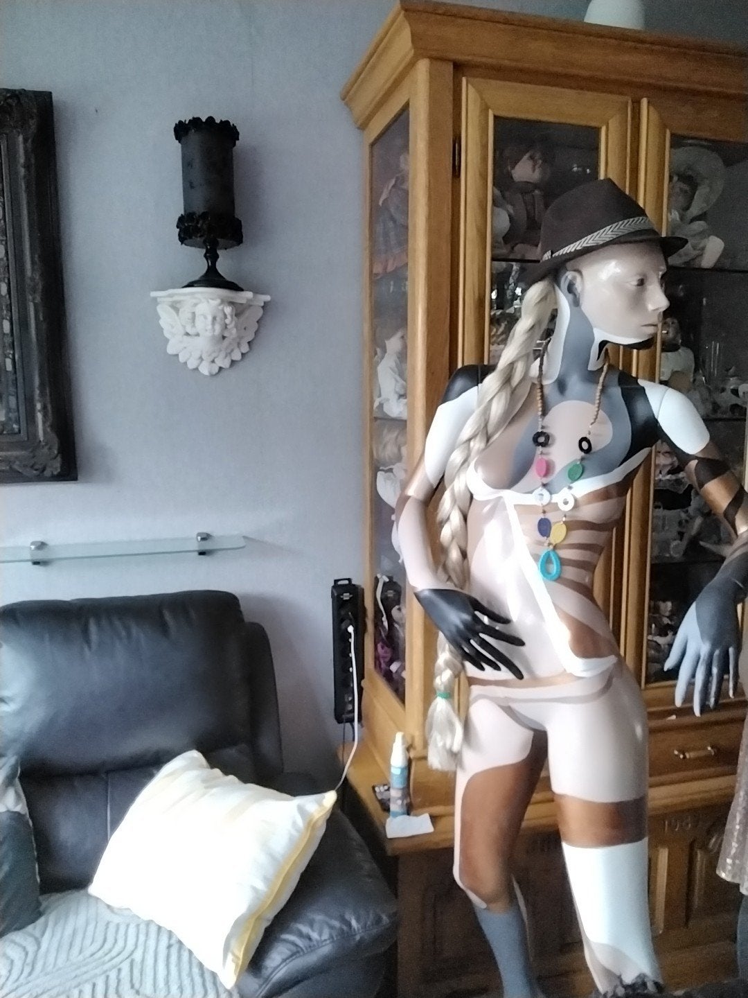 Mooij,hippe,,etalage.pop,met,standaard,177,hoog,, Verzamelen, Poppen, Ophalen of Verzenden, Pop