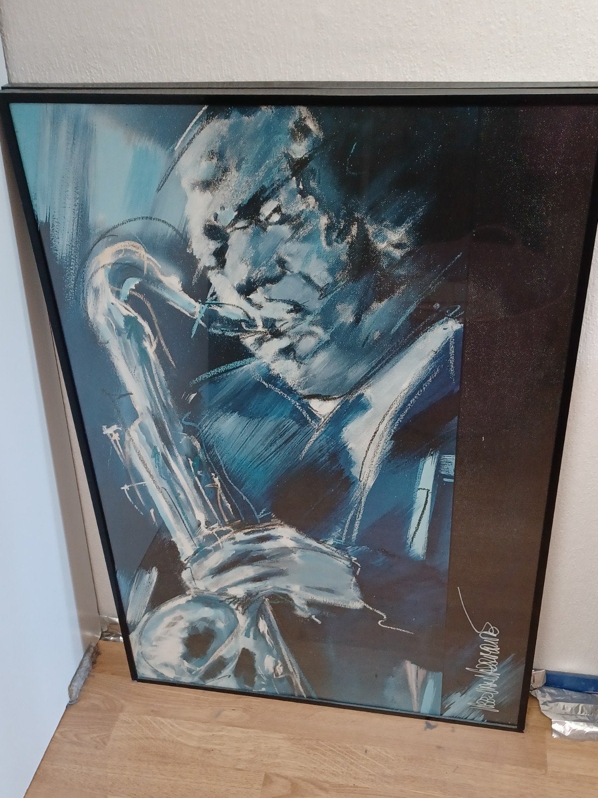 Poster met glasplaat, 63 x 96 cm, Ophalen, Zo goed als nieuw