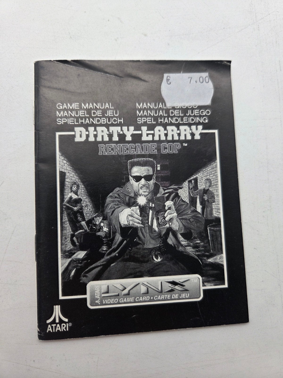 Dirty Larry - Renegade Cop handleiding Atari Lynx, Spelcomputers en Games, Games | Atari, Avontuur en Actie, 1 speler, Ophalen of Verzenden