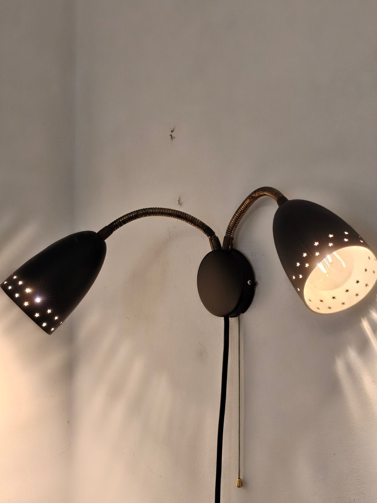 Vintage Hala dubbele wandlamp, Ophalen of Verzenden, Gebruikt