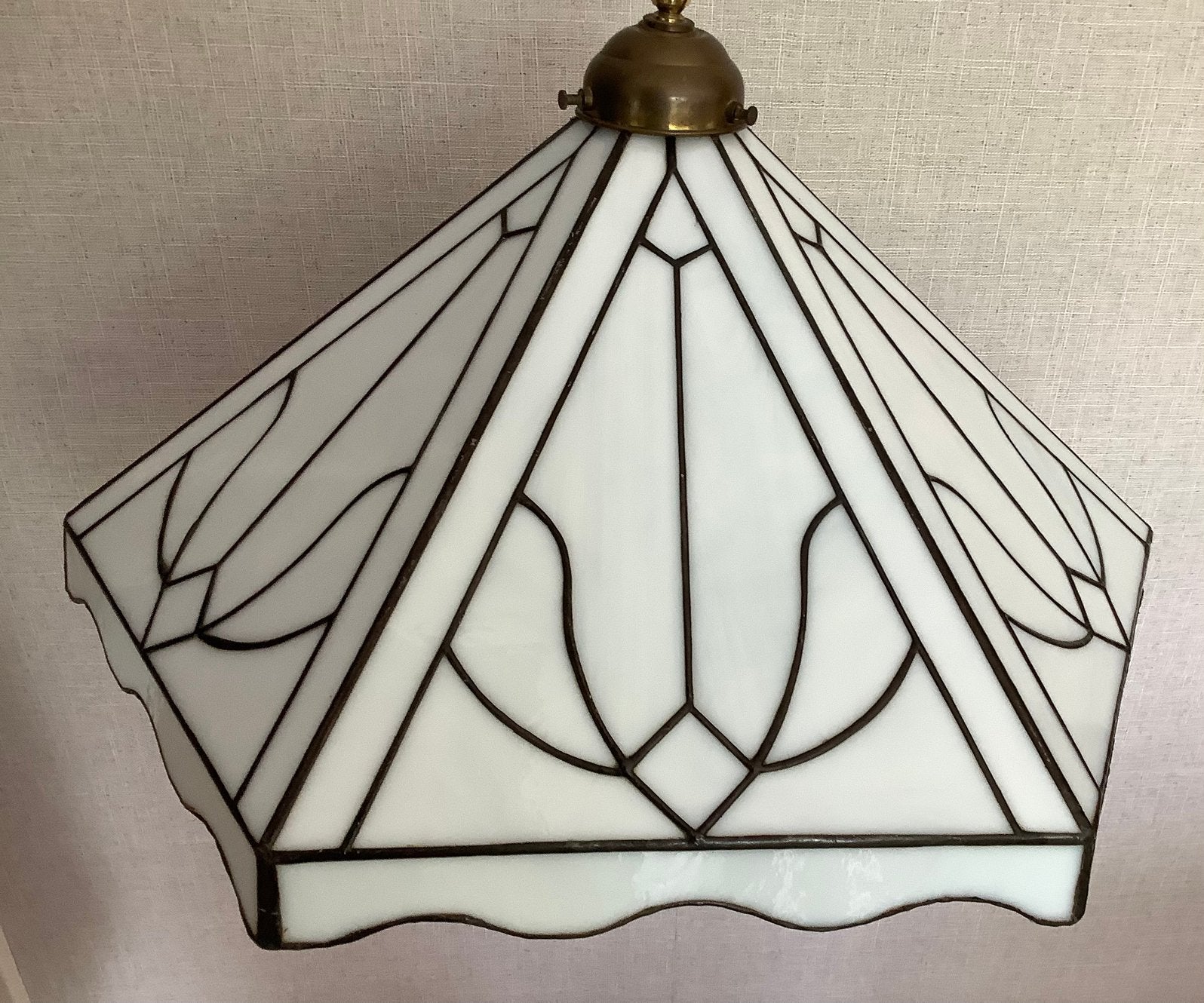 Prachtge Tiffany stijl hanglamp, Ophalen, Tiffany, 75 cm of meer, Glas