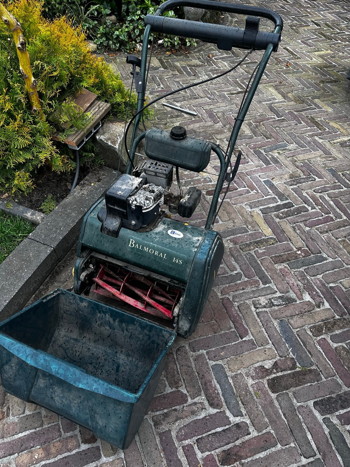 Atco Balmoral 14S Kooimaaier - Benzine Grasmaaier, Tuin en Terras, Grasmaaiers, Ophalen, Gebruikt, Opvangbak, Benzine-grasmaaier