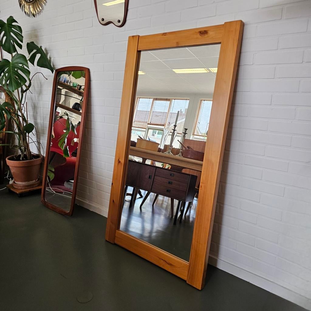 Grote Zweedse Spiegel - Vintage design Glas Mäster, 100 tot 150 cm, Ophalen of Verzenden, Zo goed als nieuw, X