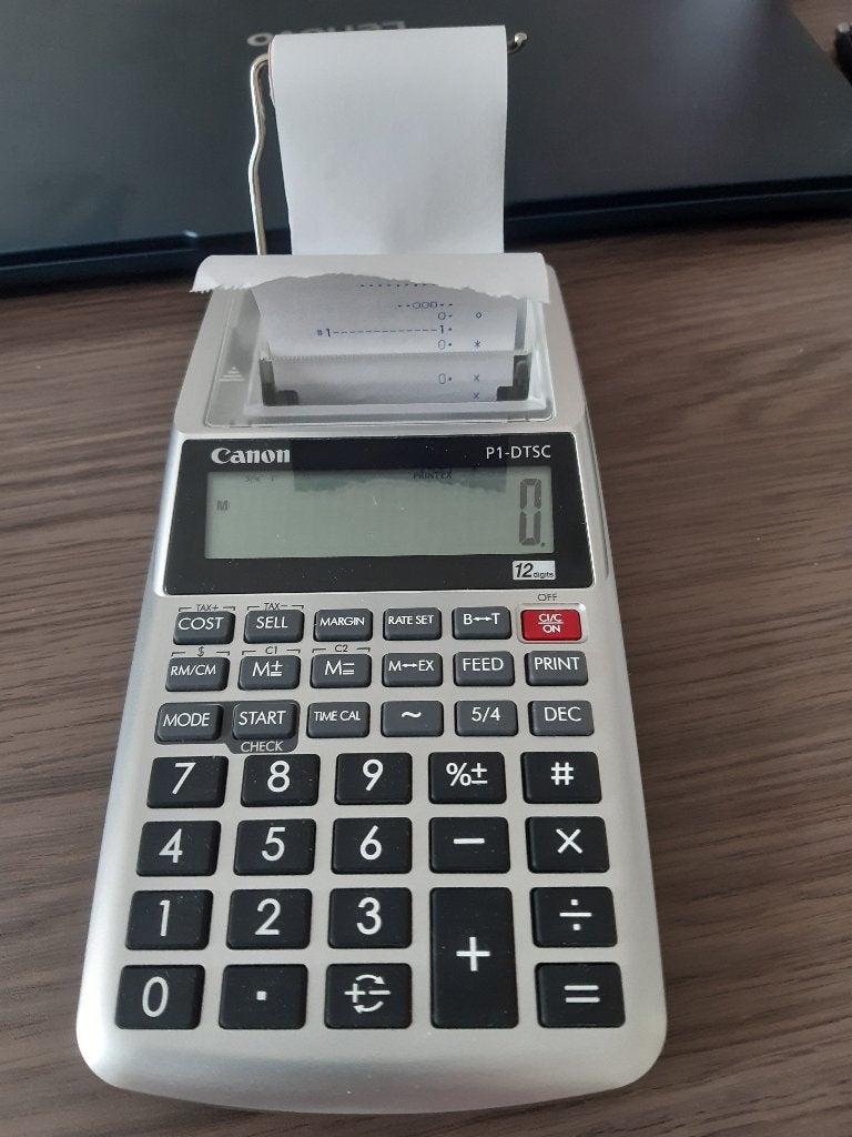 Canon printcalculator P1-DTSC Telmachine, Ophalen of Verzenden, Zo goed als nieuw