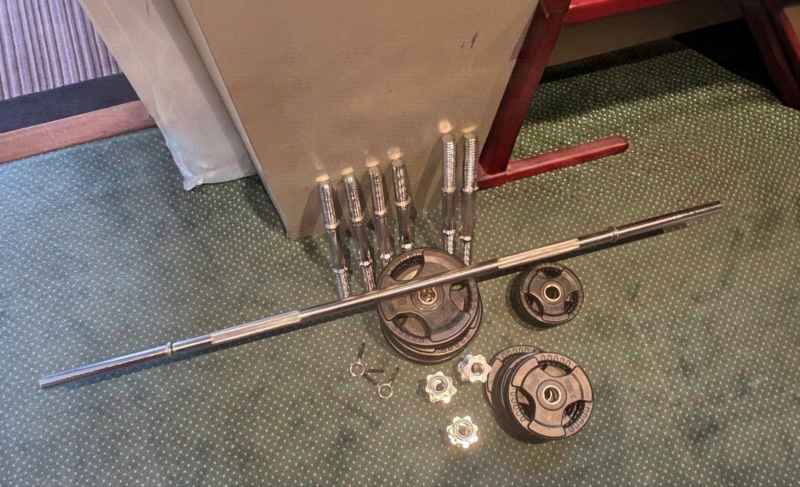 Complete Fitness Set: Halters, Dumbbells en Fitnessbank, Ophalen of Verzenden, Zo goed als nieuw, Benen, Dumbbell