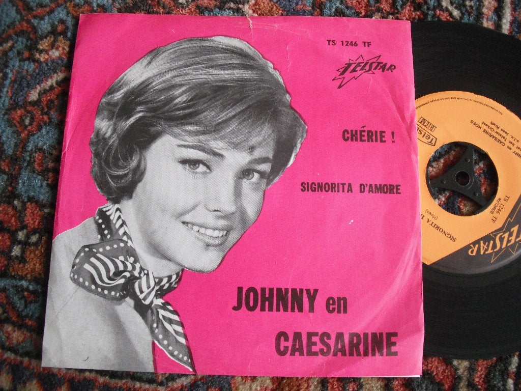 Johnny en Caesarine - Cherie., Ophalen of Verzenden, Zo goed als nieuw, 12 inch, Levenslied of Smartlap