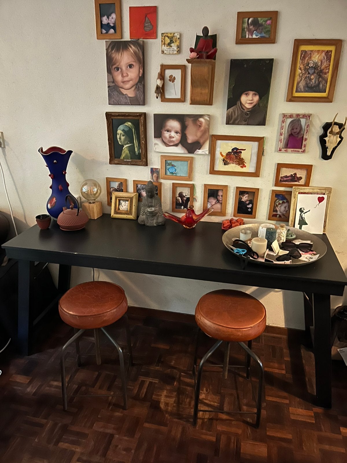 Sitetable, zwart hout, Ophalen