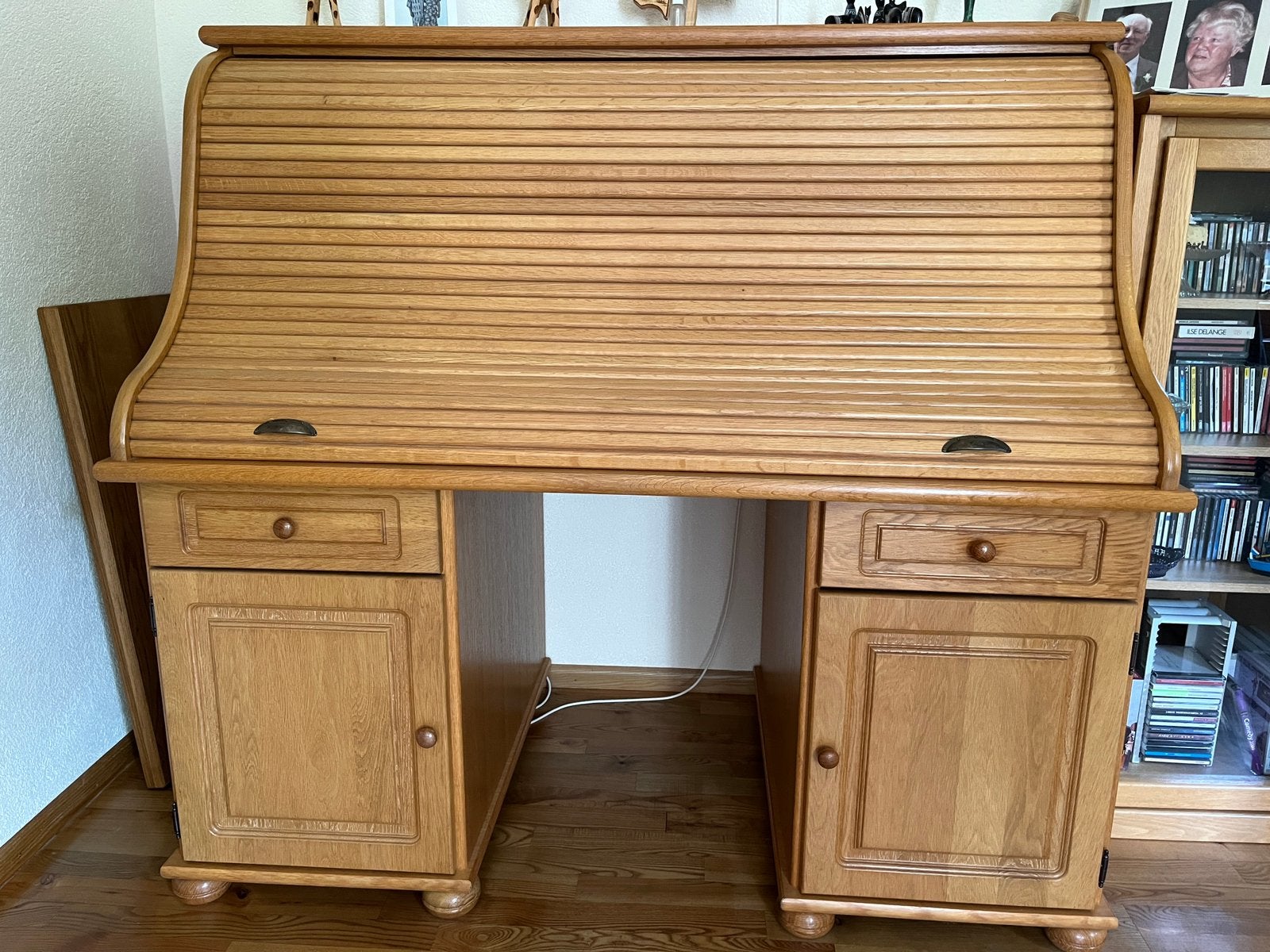 Grote secretaire blank eiken, 150 x 85 x 140, Ophalen, Zo goed als nieuw