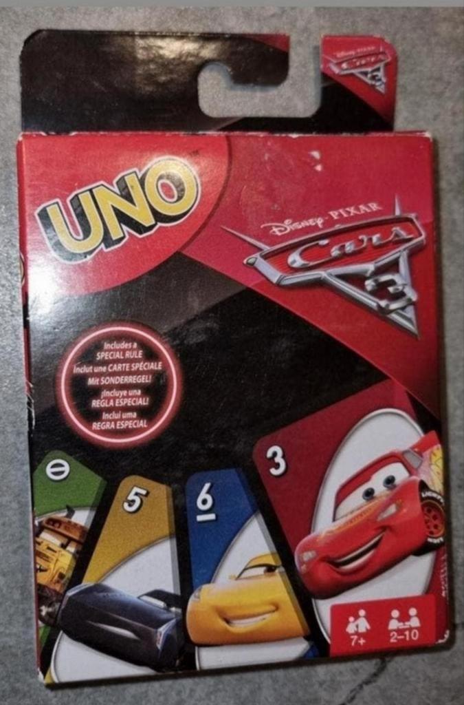UNO kaartspel met Cars thema., Hobby en Vrije tijd, Ophalen of Verzenden, Nieuw