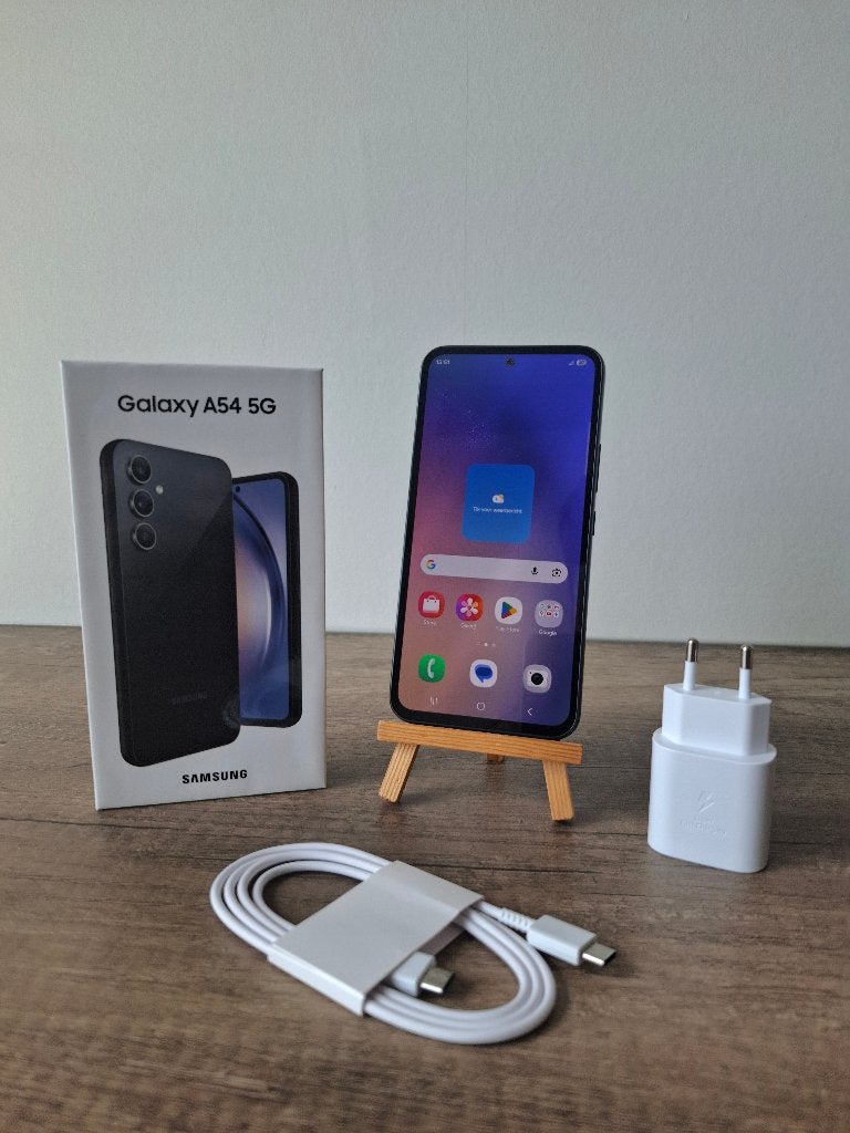 Samsung Galaxy A54 5G | 128GB | Dual SIM | Compleet, Telecommunicatie, Mobiele telefoons | Samsung, Zwart, Touchscreen, Ophalen of Verzenden
