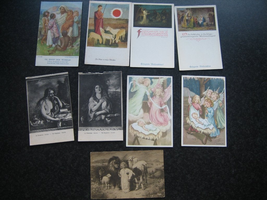 RELIGIE 9 ansichtkaarten ref G, Verzamelen, Ansichtkaarten | Themakaarten, Ophalen of Verzenden, Voor 1920, Overige thema's